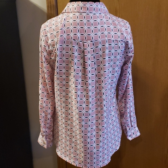 Adrienne vittadini light pink pattern button up - Picture 5 of 7